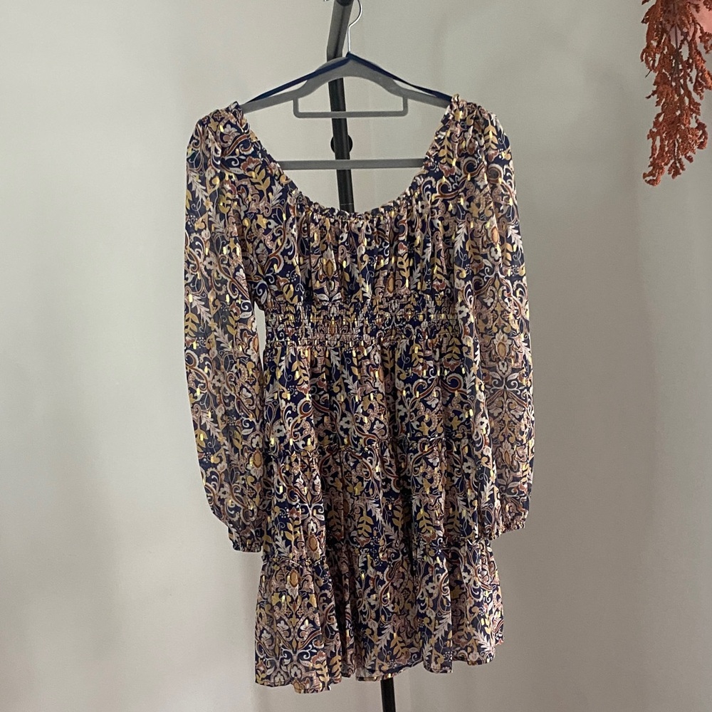 City Studio Multicolor Long Sleeve Dress